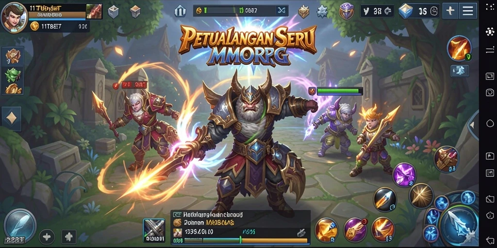 Screenshot gameplay 11TBET dengan aksi seru dalam pertempuran MMORPG.