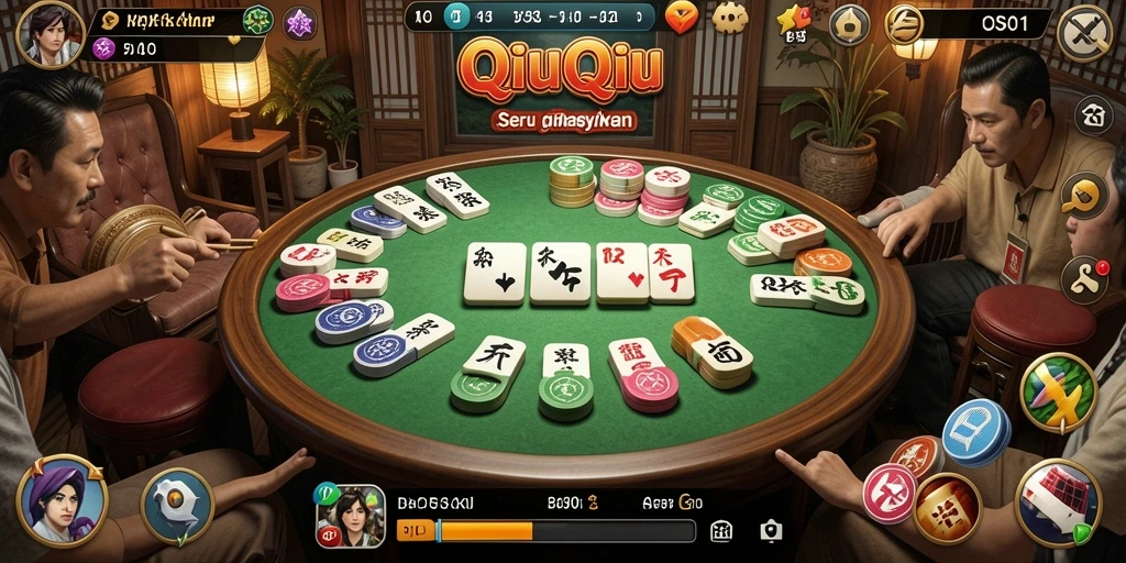 Tampilan gameplay QiuQiu yang mengasyikkan dan penuh tantangan.