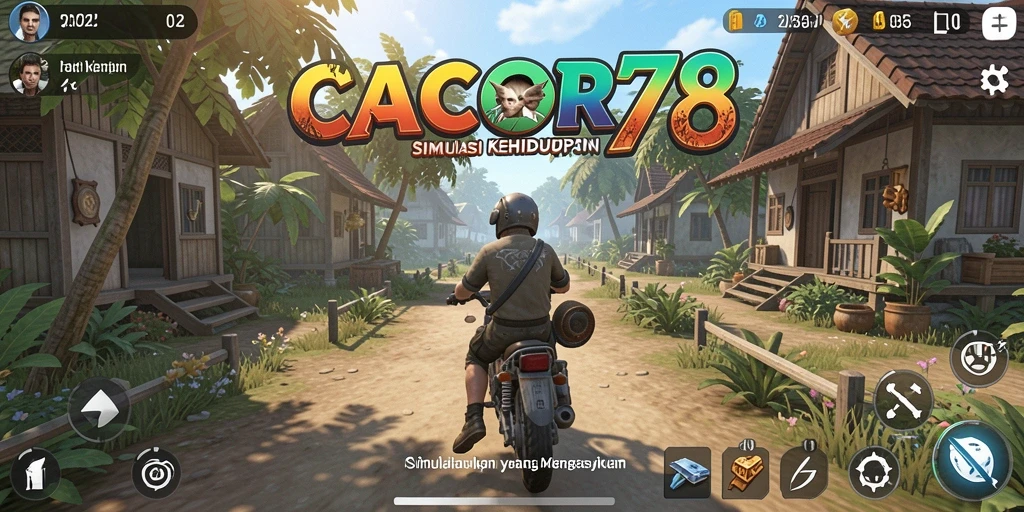 Tampilan gameplay menarik di CACOR78 dengan karakter yang berinteraksi.