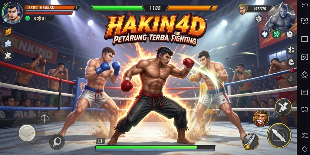 Screenshot HAKIN4D menampilkan pertarungan seru dengan karakter menawan.