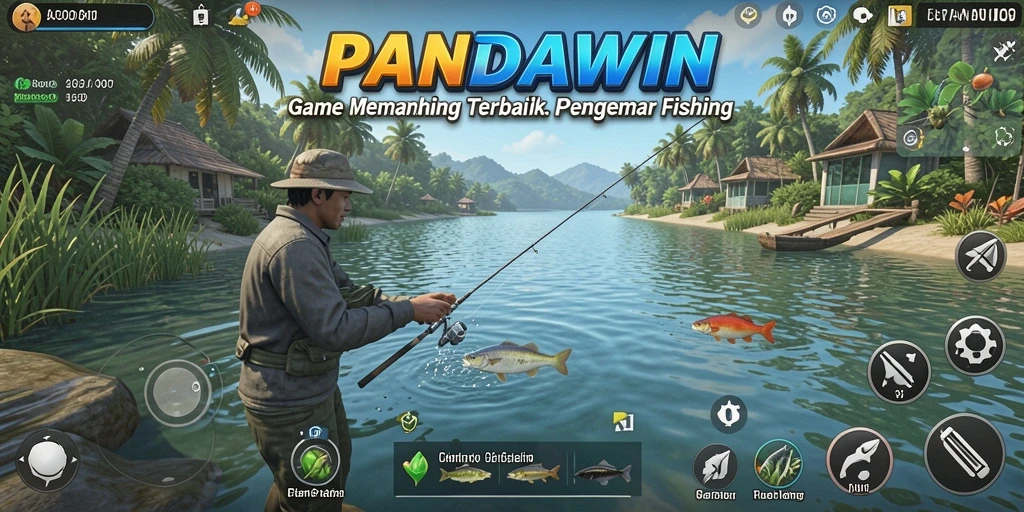 Gameplay menarik saat menangkap ikan di PANDAWIN.