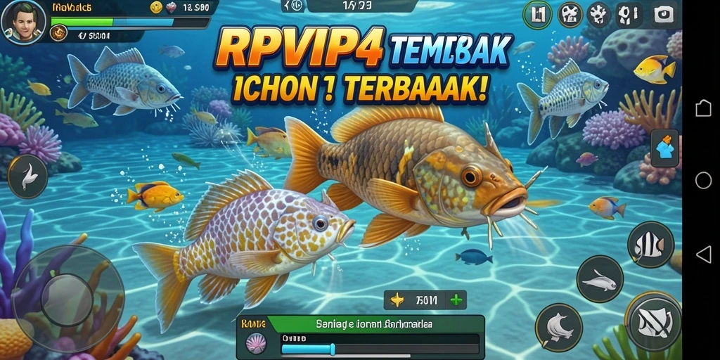 Tangkapan layar RPVIP4 menampilkan aksi seru dalam permainan Tembak Ikan.