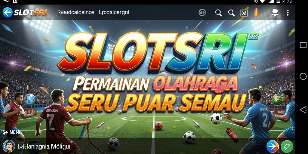 Tangkapan layar gameplay SLOTSRI menampilkan aksi olahraga yang mendebarkan.